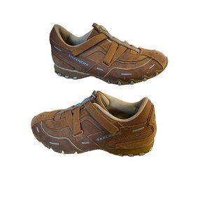 Skechers Relaxed Fit Bikers Propel Brown Suede Leather Shoes Sneakers Womens 8